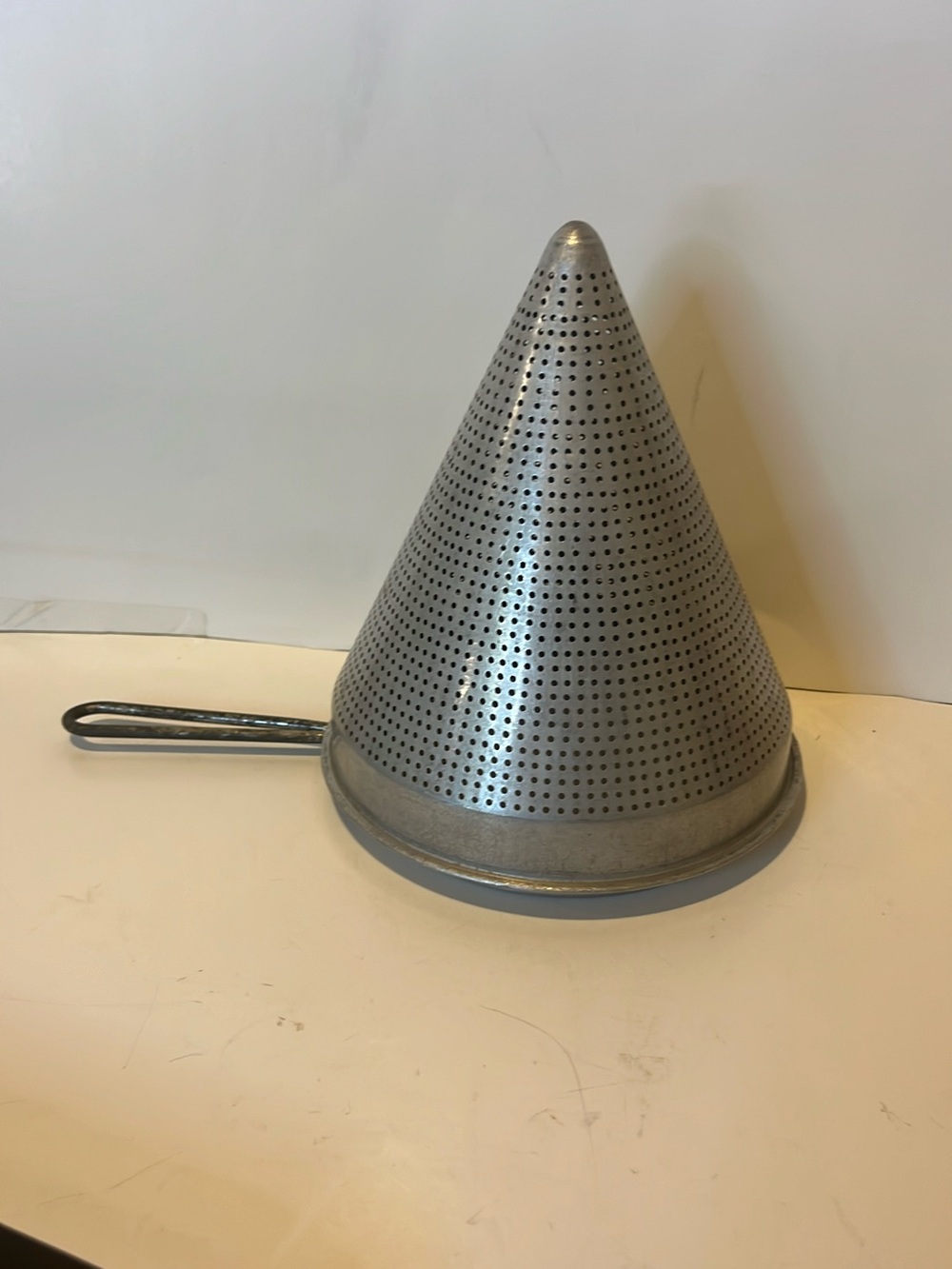 Vintage Metal Cone Strainer Colander Kitchen Tool